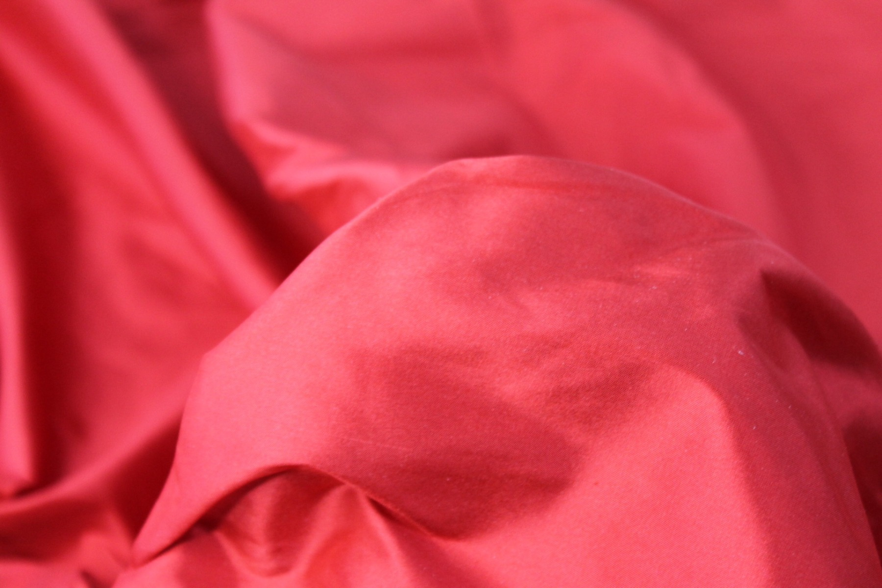 Silk Dupion - Pillarbox Red fabric, image 4 of 6
