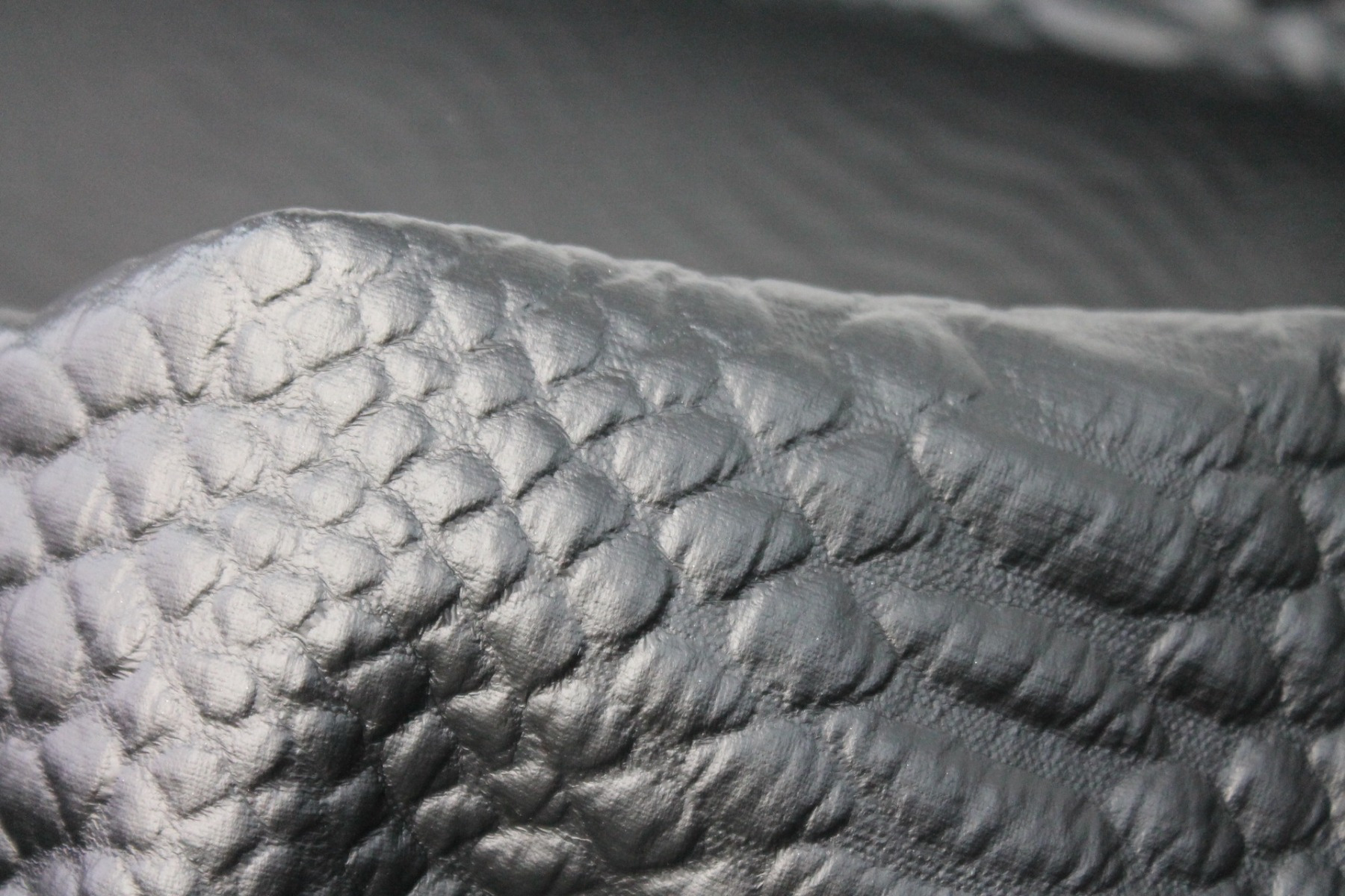 Crocodile Leatherette Look Cloaqué Jersey in Black fabric, image 4 of 8