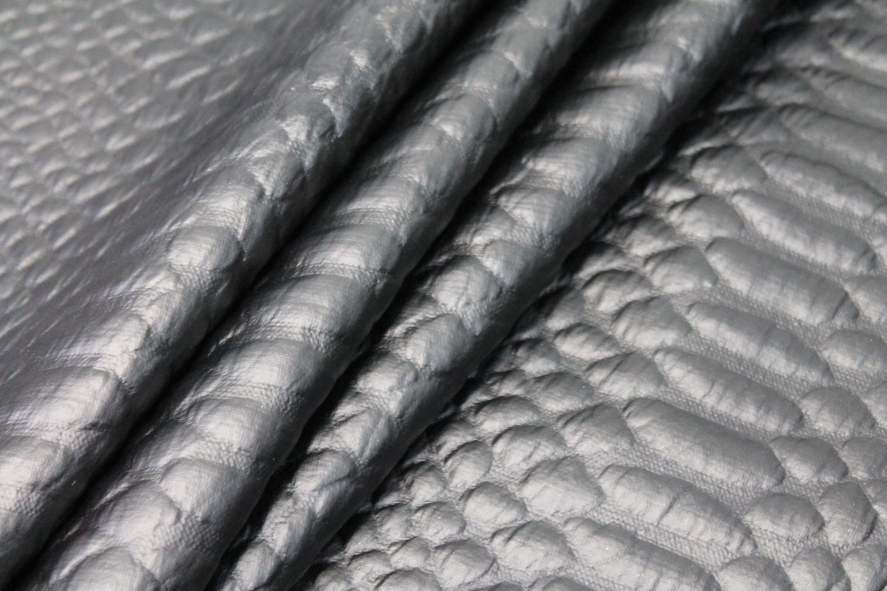 Crocodile Leatherette Look Cloaqué Jersey in Black fabric, image 5 of 8