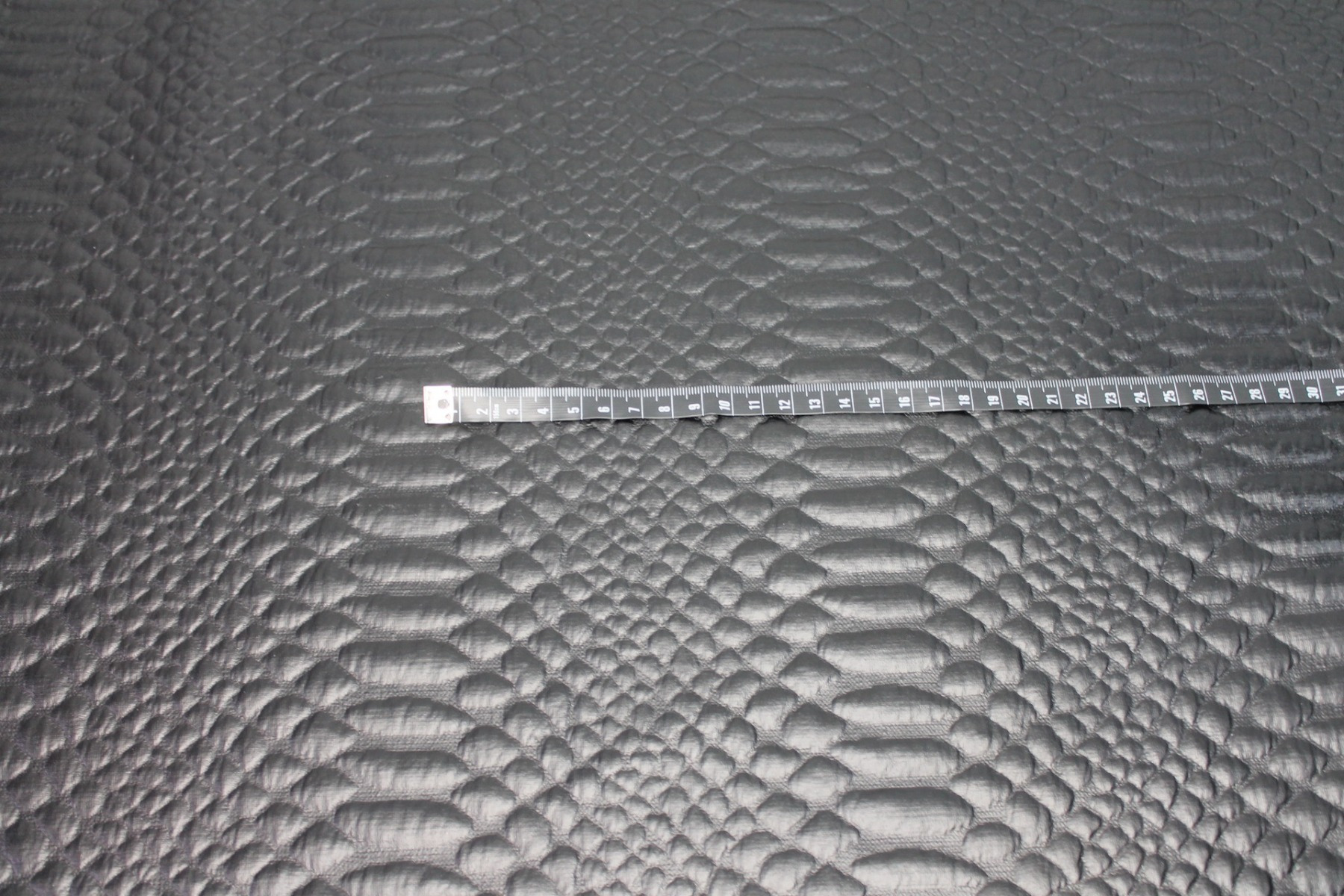 Crocodile Leatherette Look Cloaqué Jersey in Black fabric, image 6 of 8