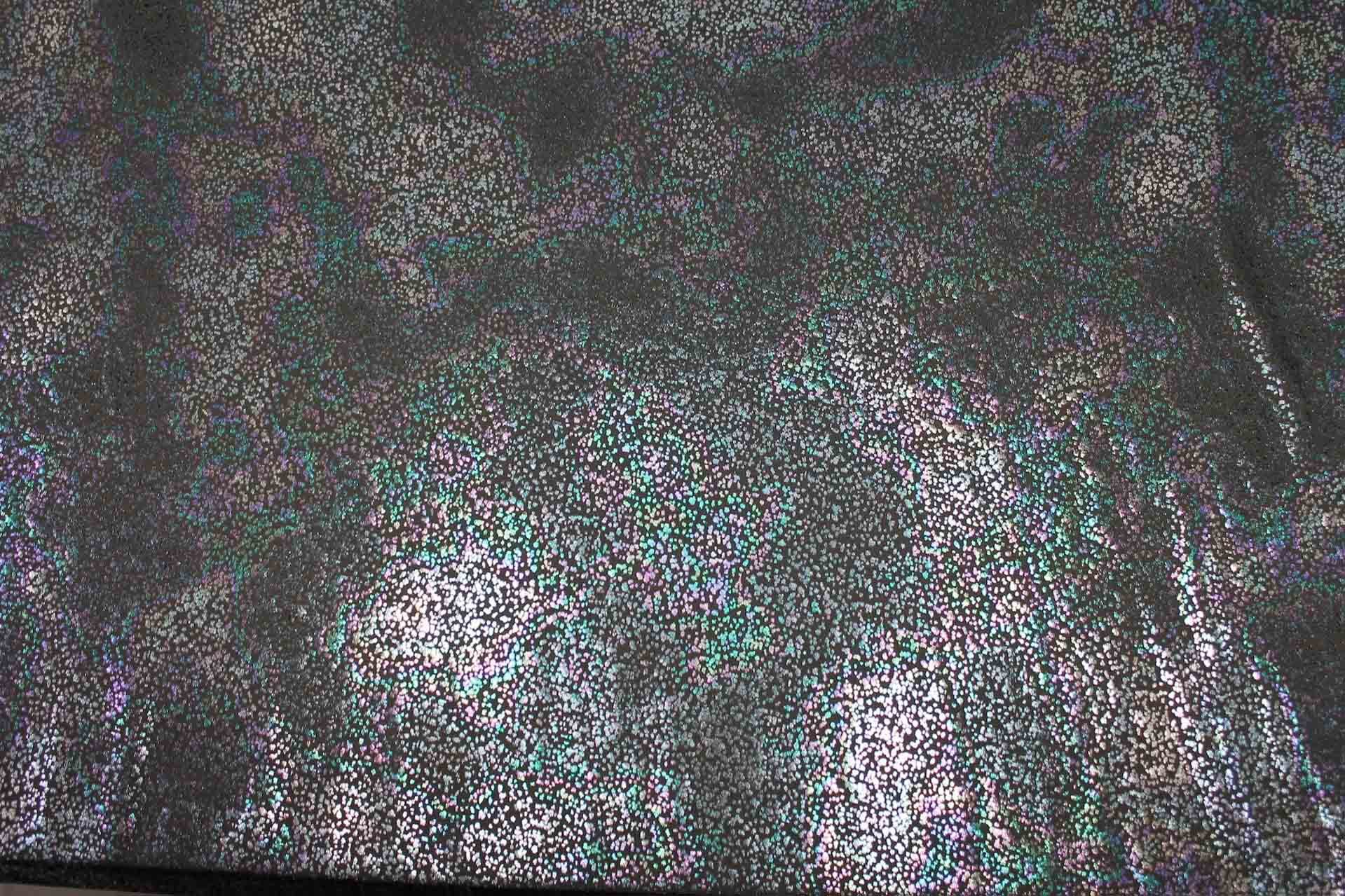 Fine Slinky Jersey - Black with Holo Splatter Foil Print fabric, image 5 of 6