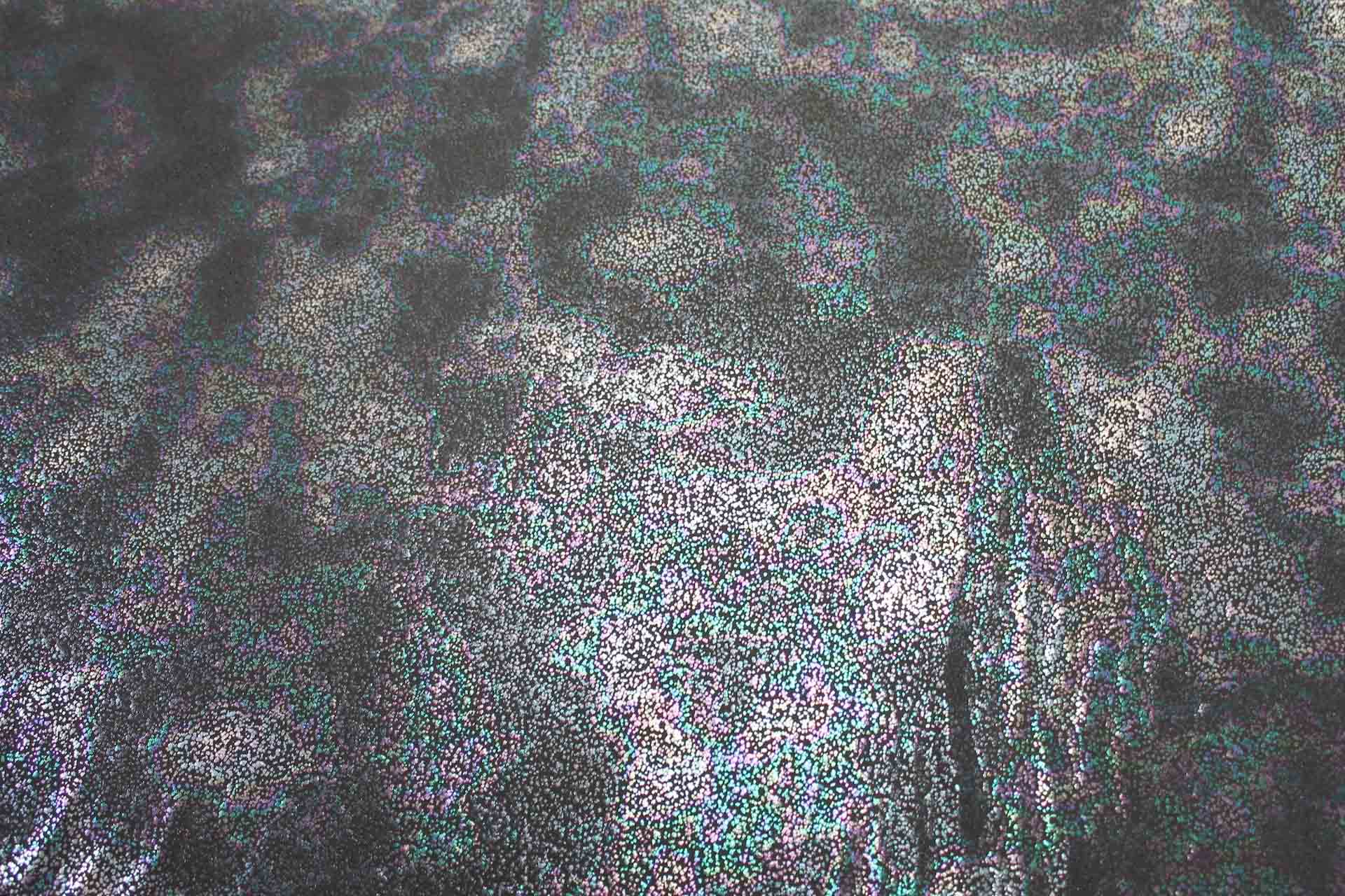 Fine Slinky Jersey - Black with Holo Splatter Foil Print fabric, image 6 of 6