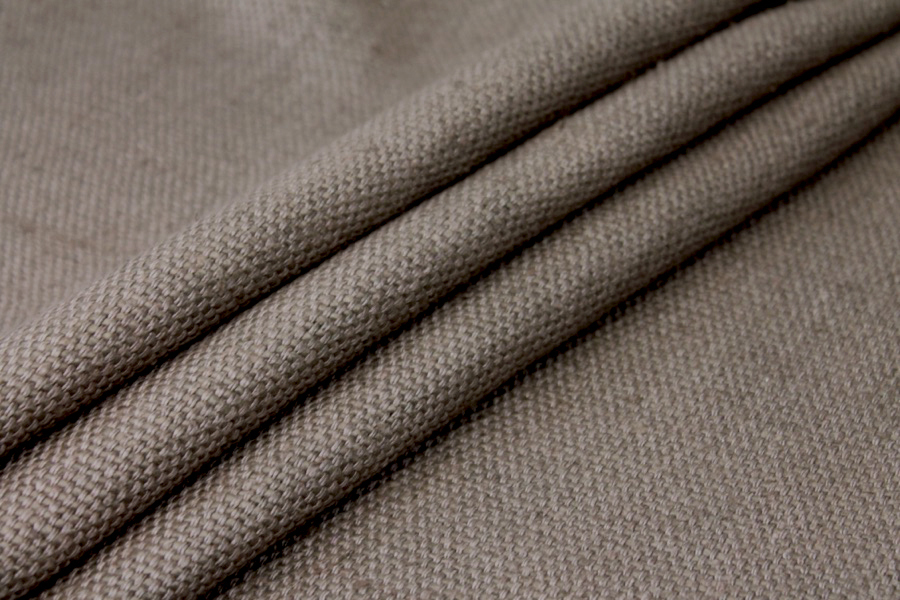 Chunky Basket Weave Silk Matka - Brown fabric