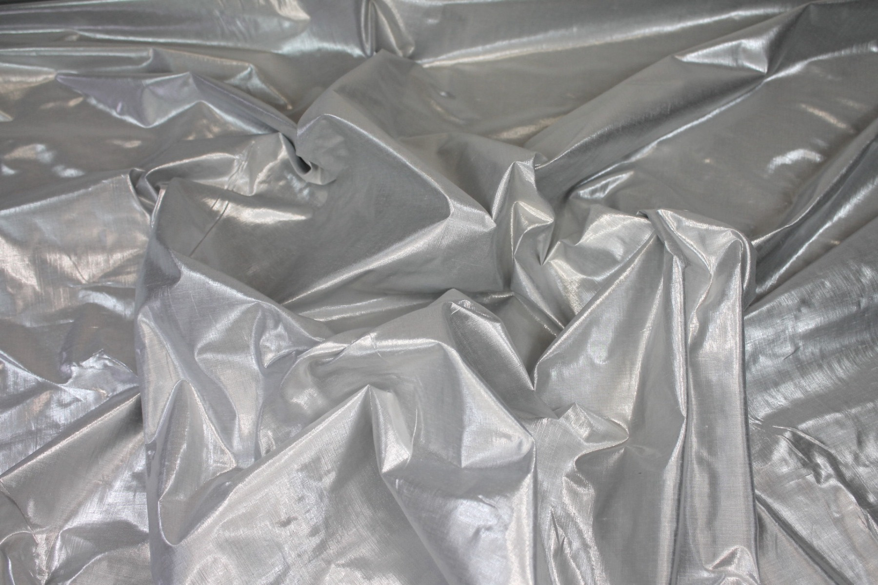 Metallic Dupion - Silver fabric, image 2 of 6