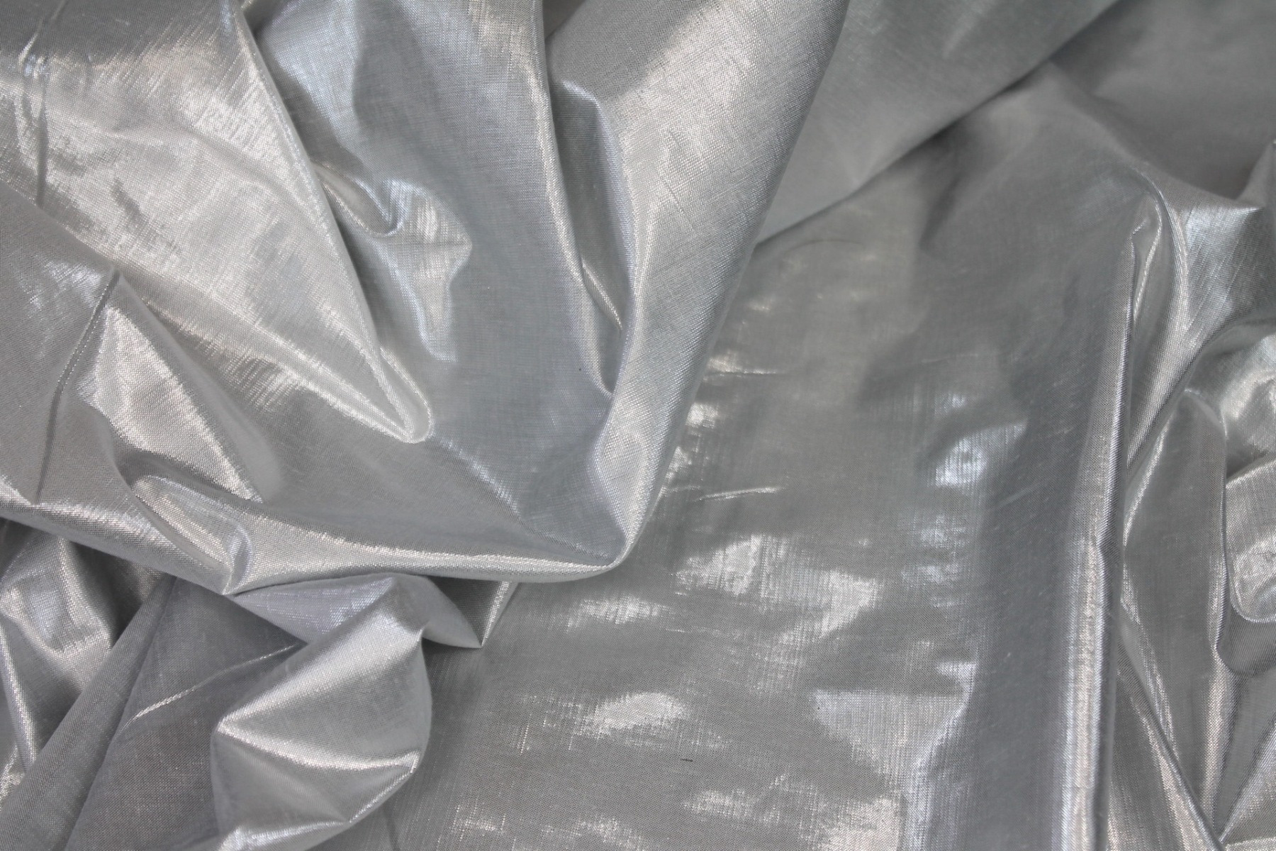 Metallic Dupion - Silver fabric, image 3 of 6