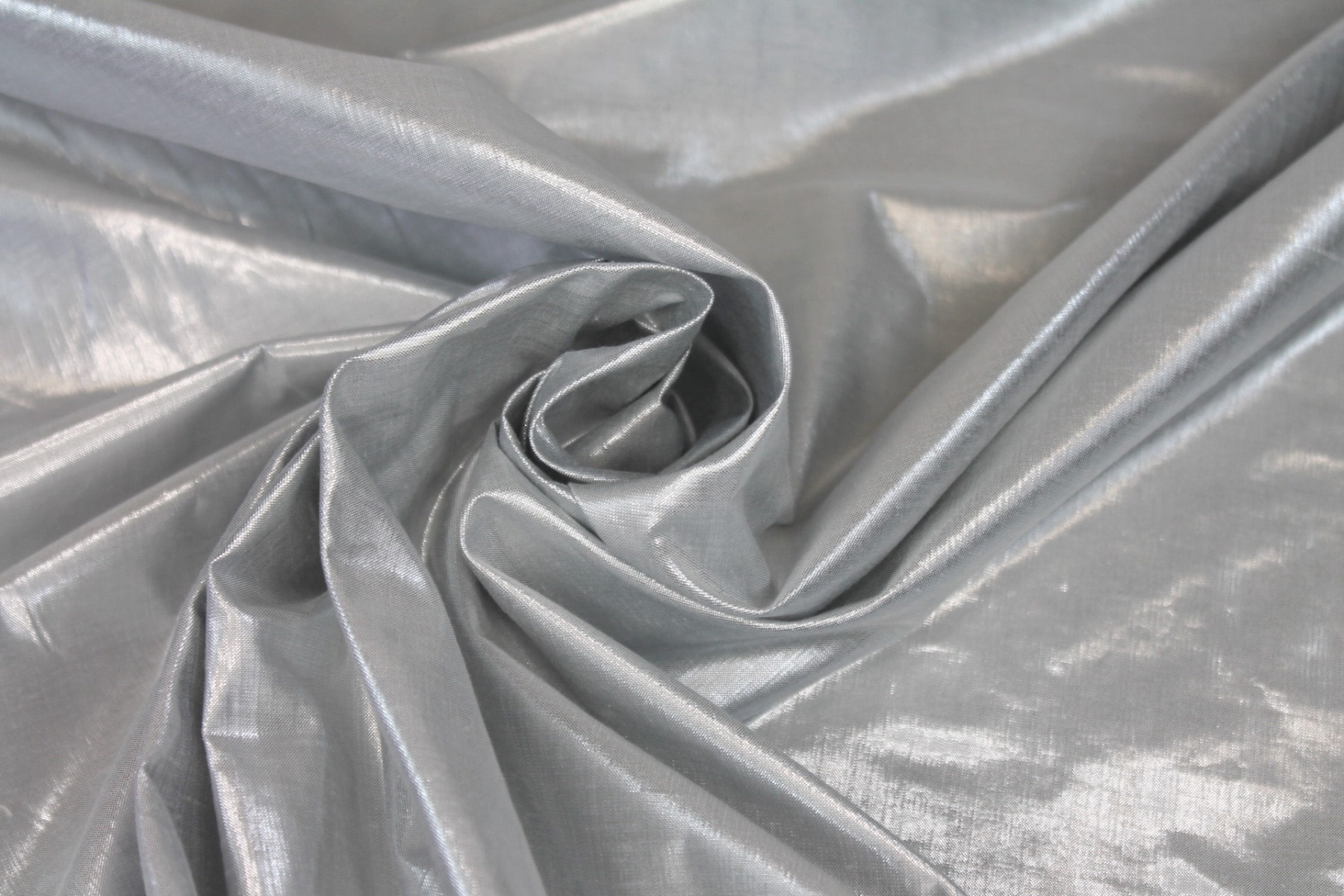 Metallic Dupion - Silver fabric