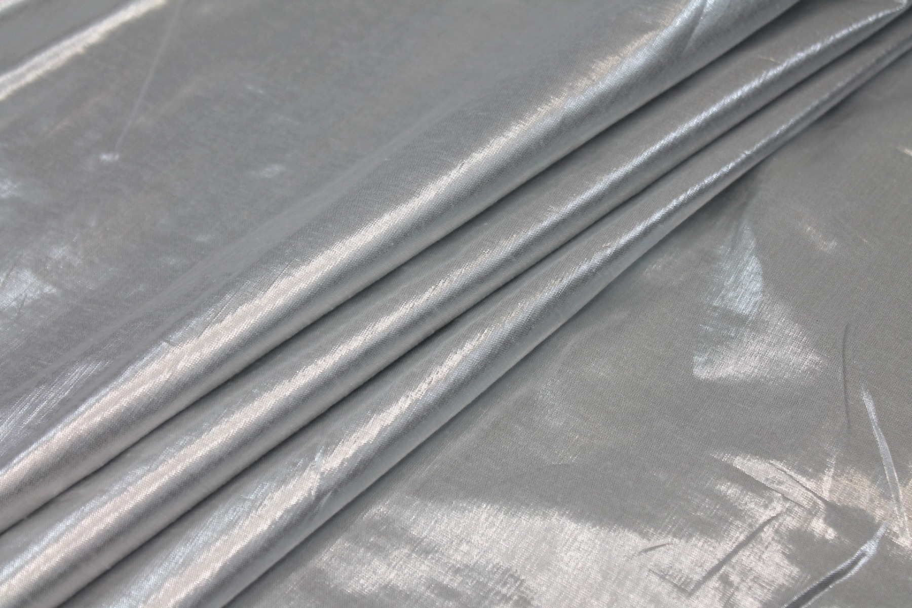 Metallic Dupion - Silver fabric, image 5 of 6