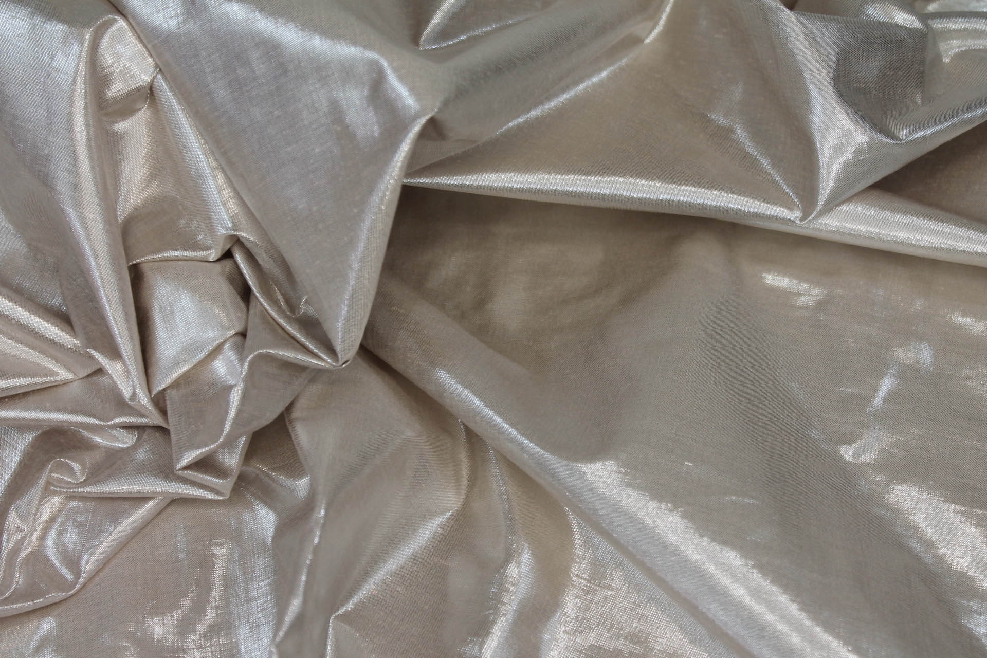 Metallic Dupion - Cream Silver fabric, image 4 of 6