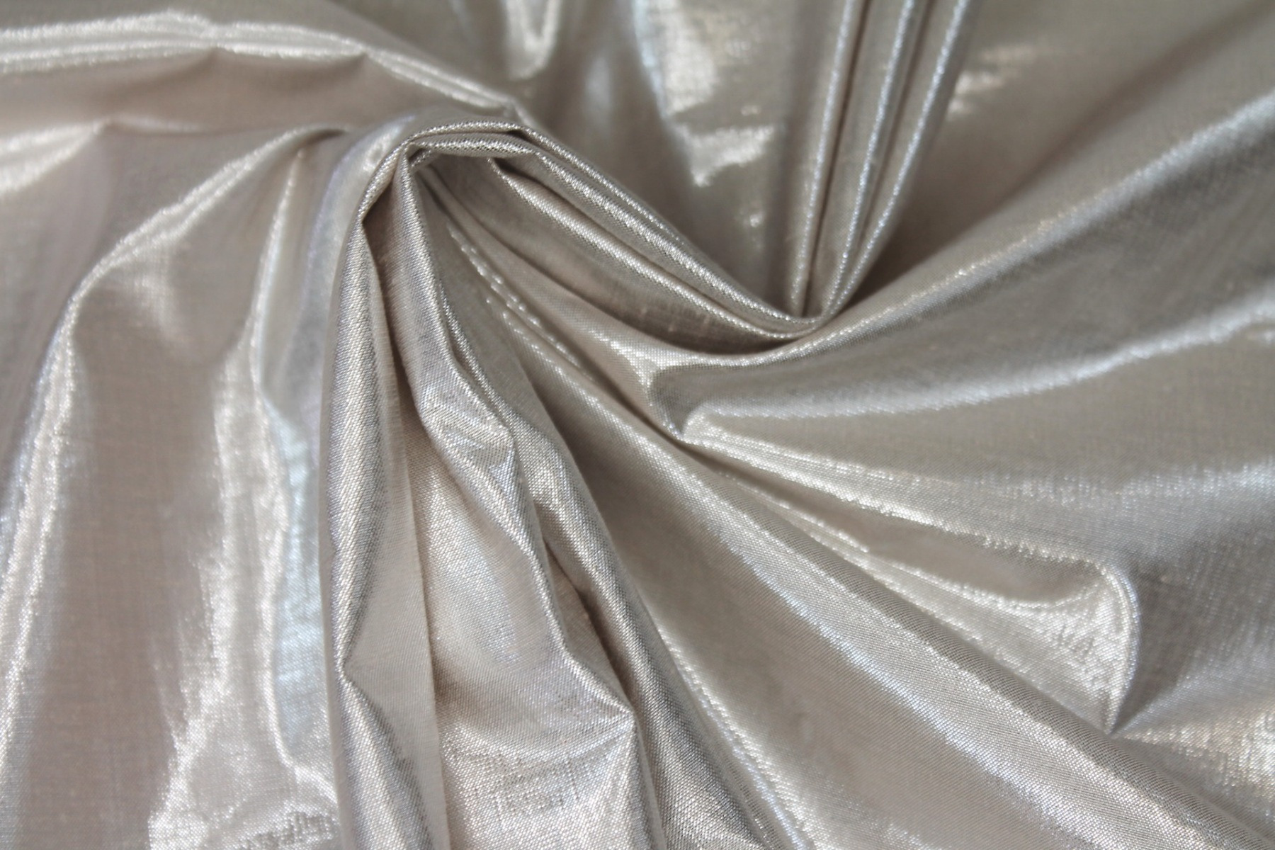 Metallic Dupion - Cream Silver fabric, image 2 of 6