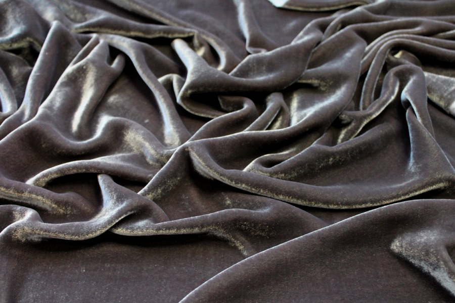 Silk Velvet - Slate fabric, image 5 of 6