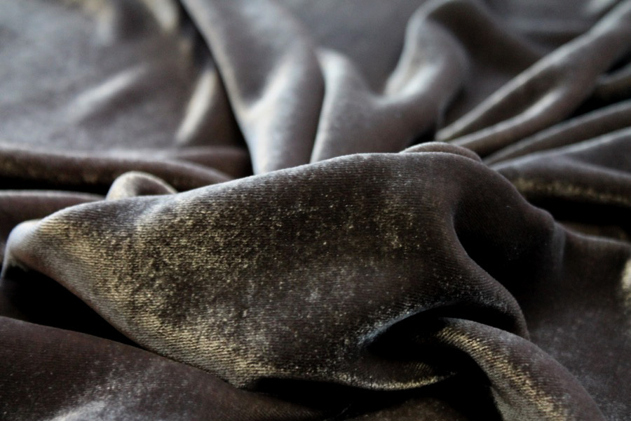 Silk Velvet - Slate fabric, image 2 of 6
