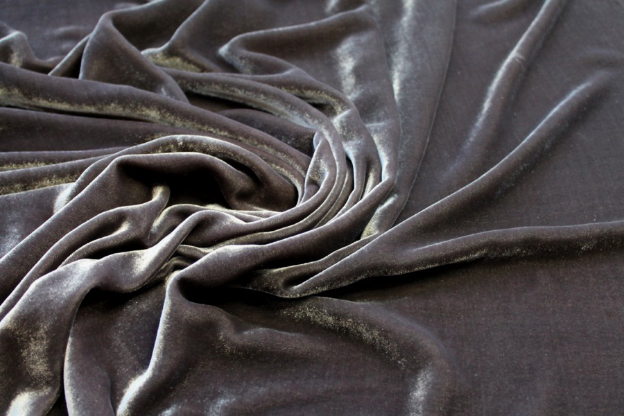 Silk Velvet - Slate fabric, image 4 of 6