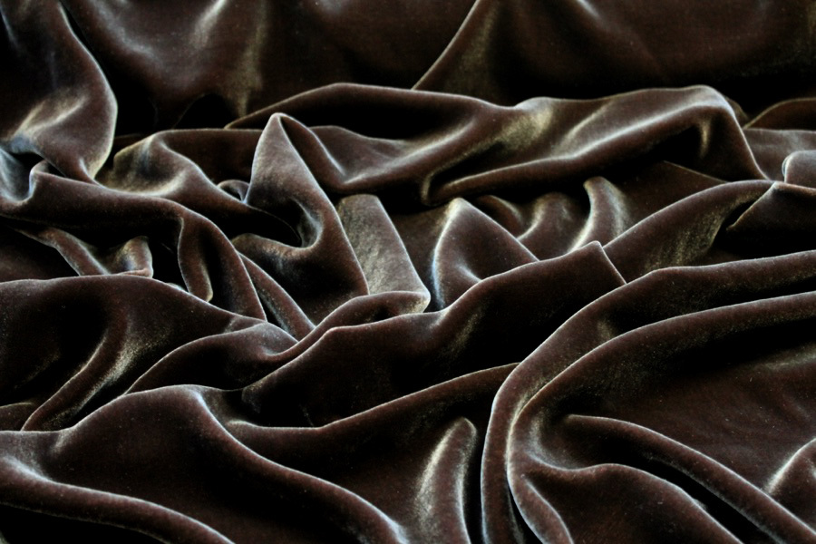 Silk Velvet - Coffee fabric
