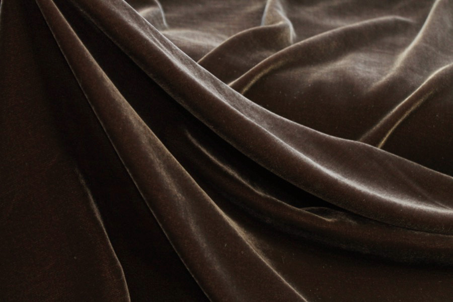 Silk Velvet - Coffee fabric, image 4 of 5