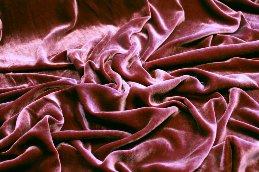 Silk Velvet - Wine fabric, image 4 of 5