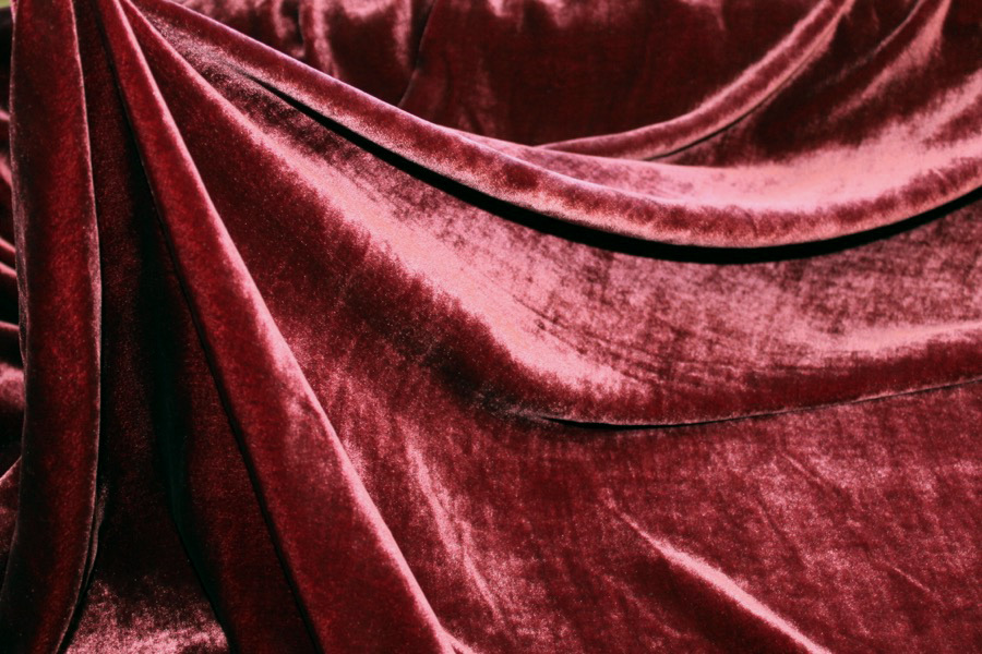 Silk Velvet - Wine fabric, image 5 of 5