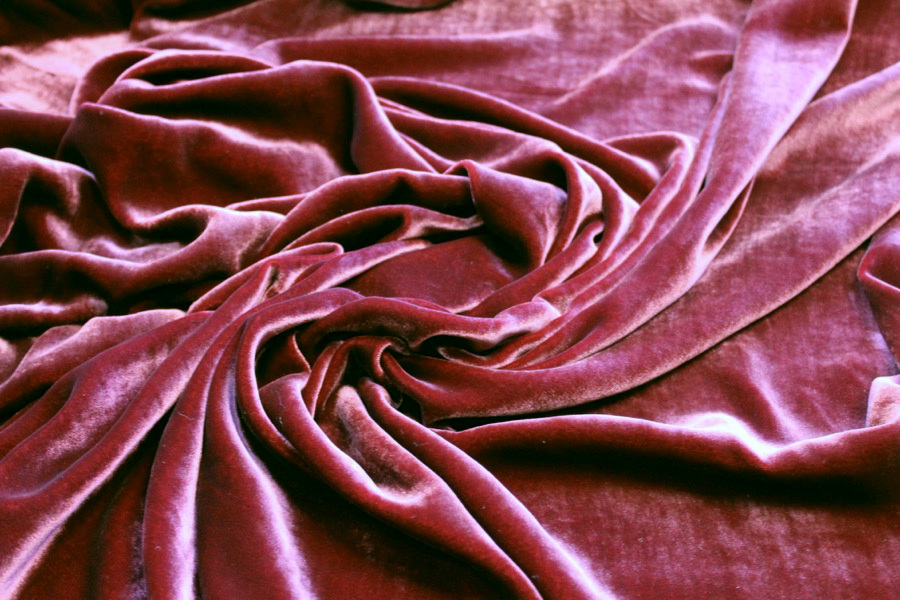 Silk Velvet - Wine fabric, image 3 of 5