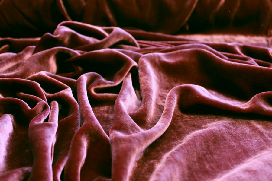 Silk Velvet - Wine fabric, image 2 of 5