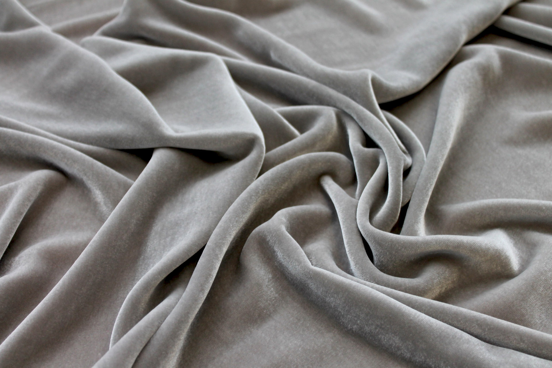 Silk Velvet - "Platinum" fabric, image 4 of 6