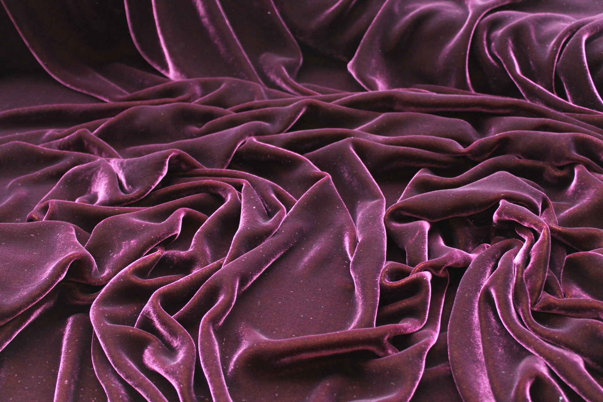 Silk Velvet - Yellow shot Purple fabric, image 2 of 5