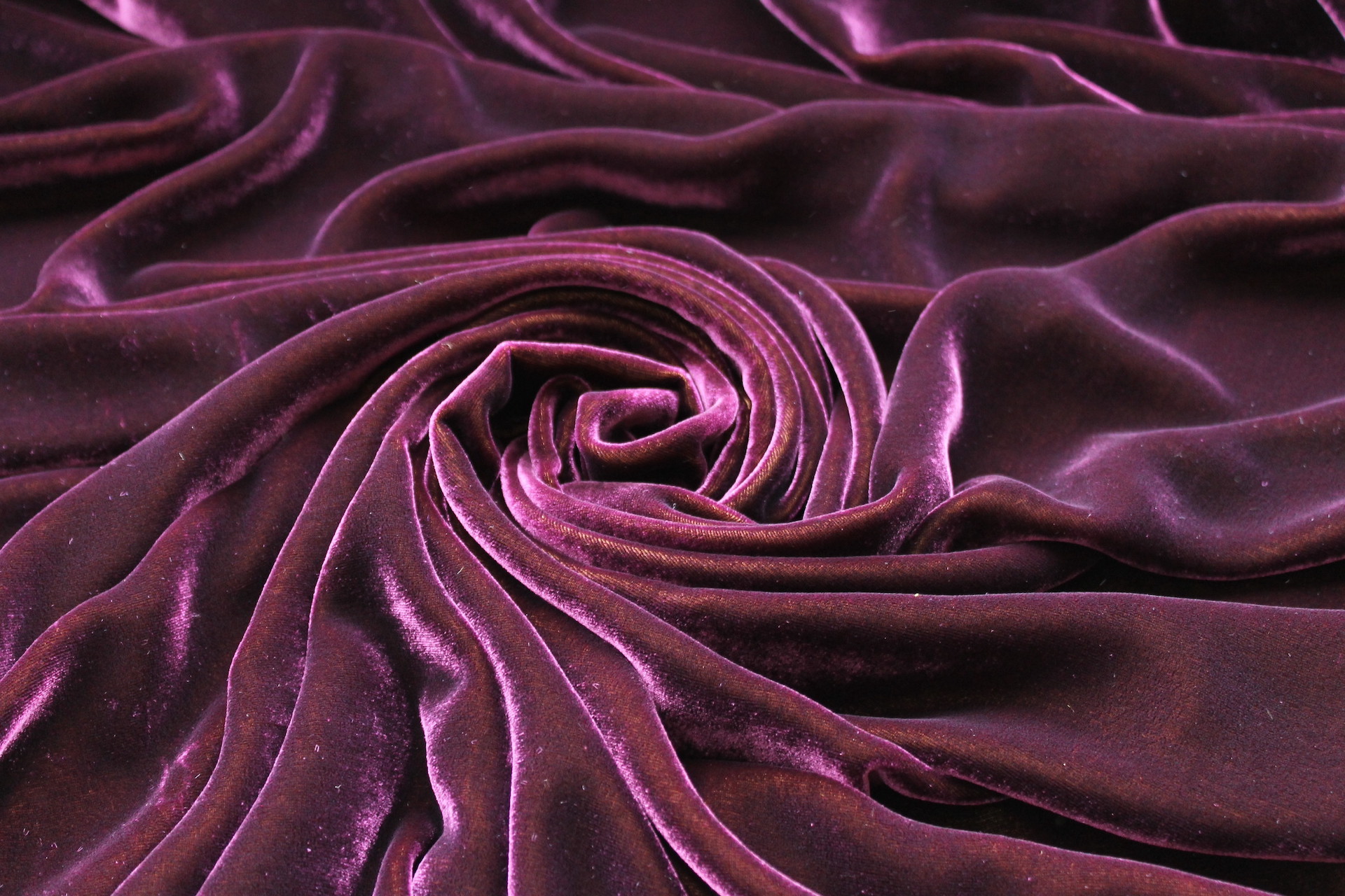 Silk Velvet - Yellow shot Purple fabric