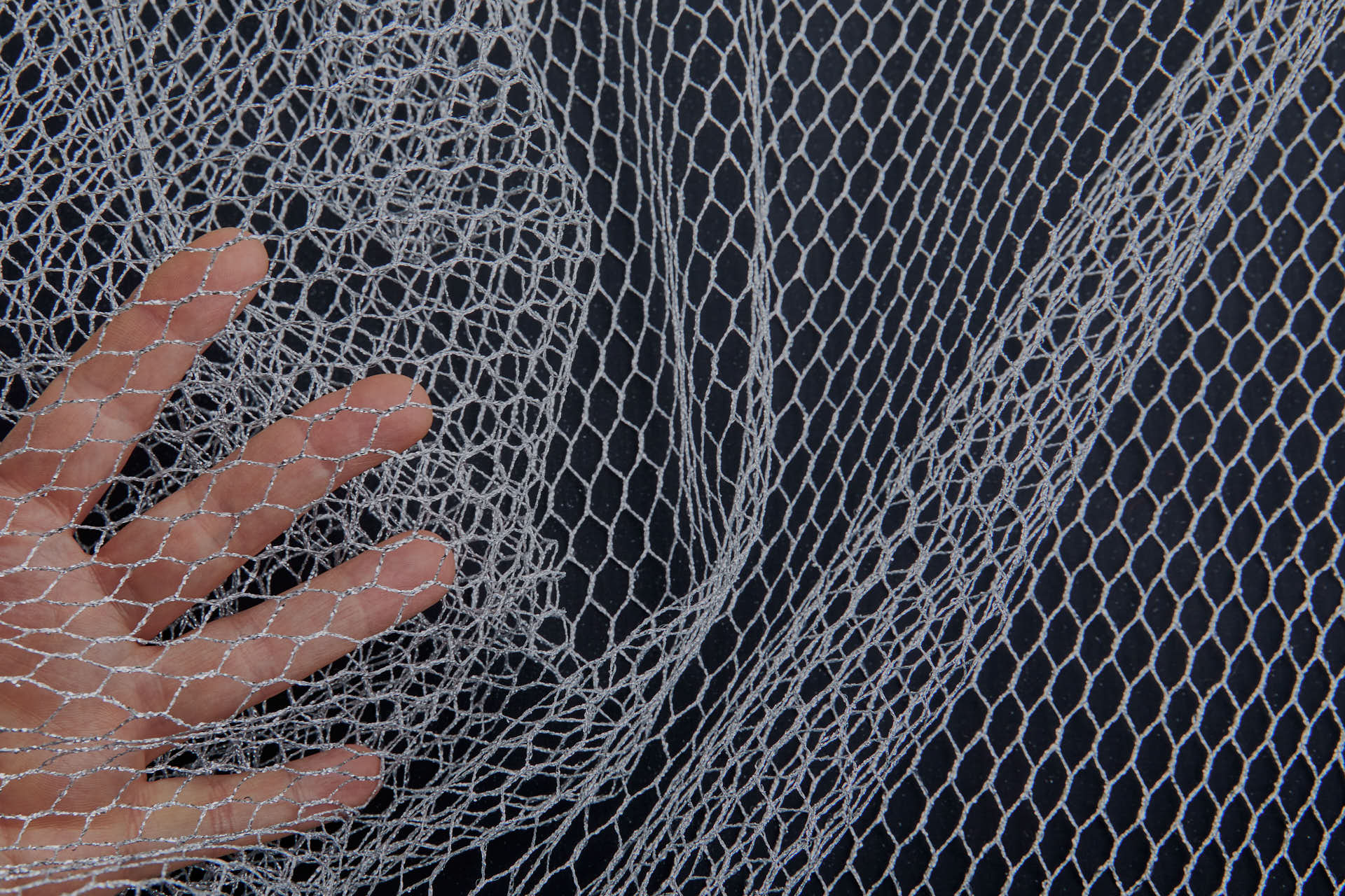 "Chicken wire" Metallic Net/Mesh - Silver fabric