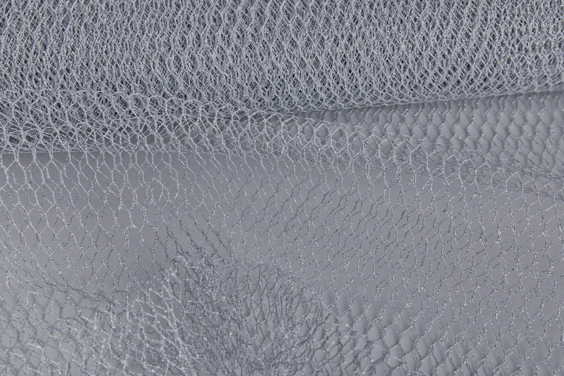 "Chicken wire" Metallic Net/Mesh - Silver fabric, image 7 of 8