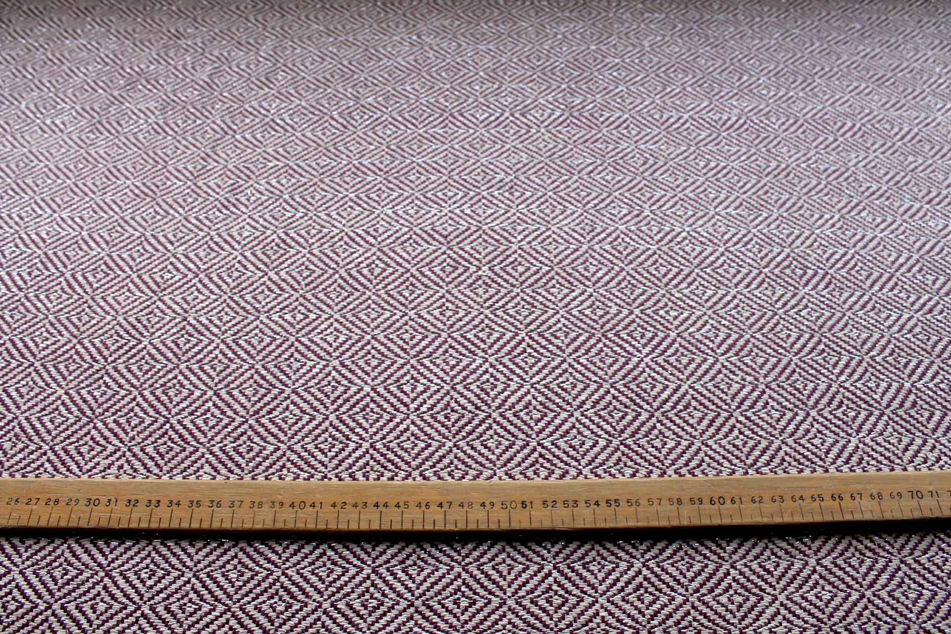 Sparkly Check Silk Lurex Matka - Plum/Natural fabric, image 2 of 5