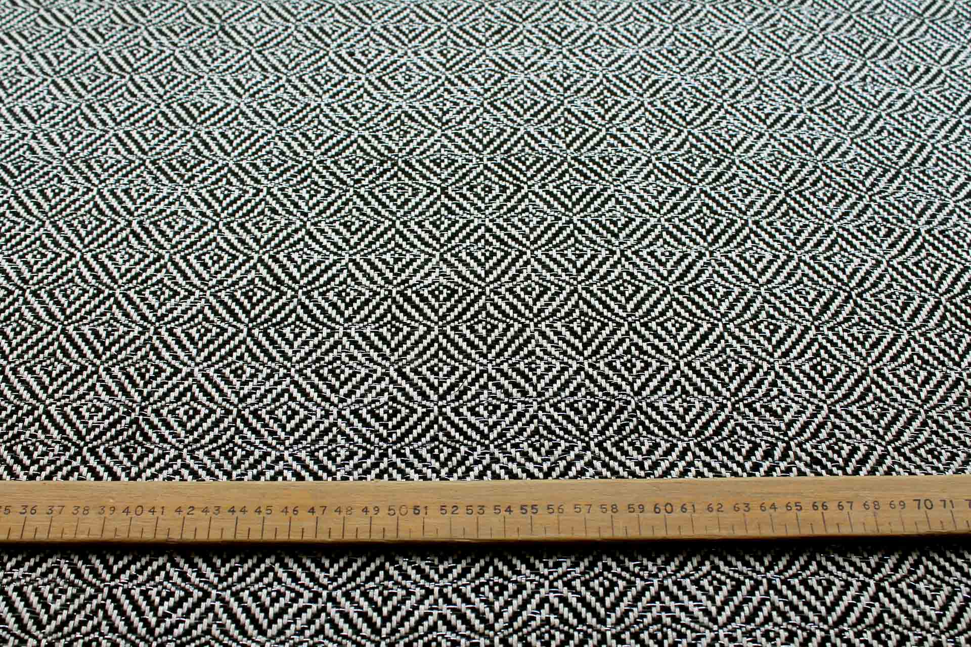 Sparkly Check Silk Lurex Matka - Black/Natural fabric, image 2 of 5