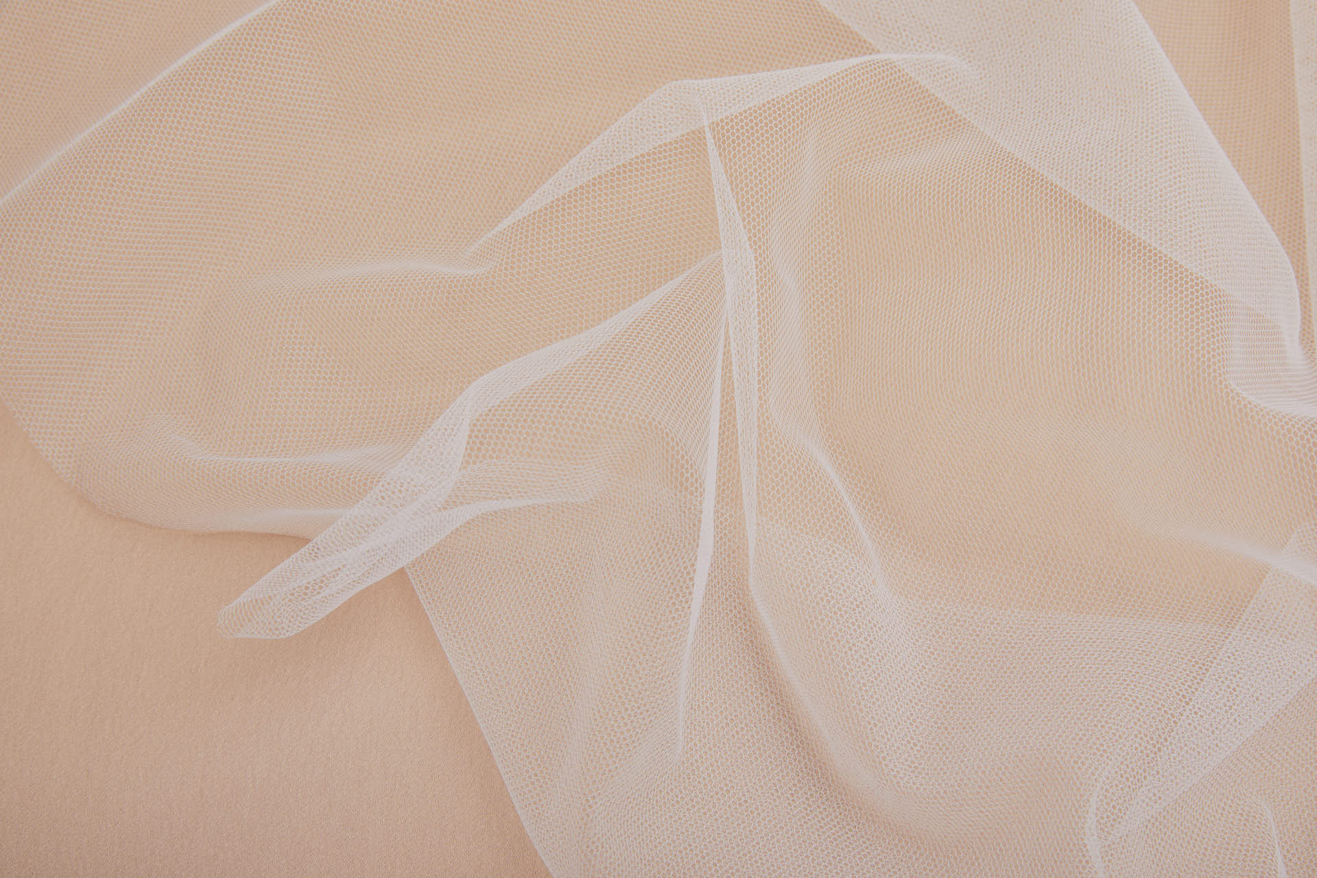 Ivory Illusion Tulle - Non stretch fabric, image 3 of 5