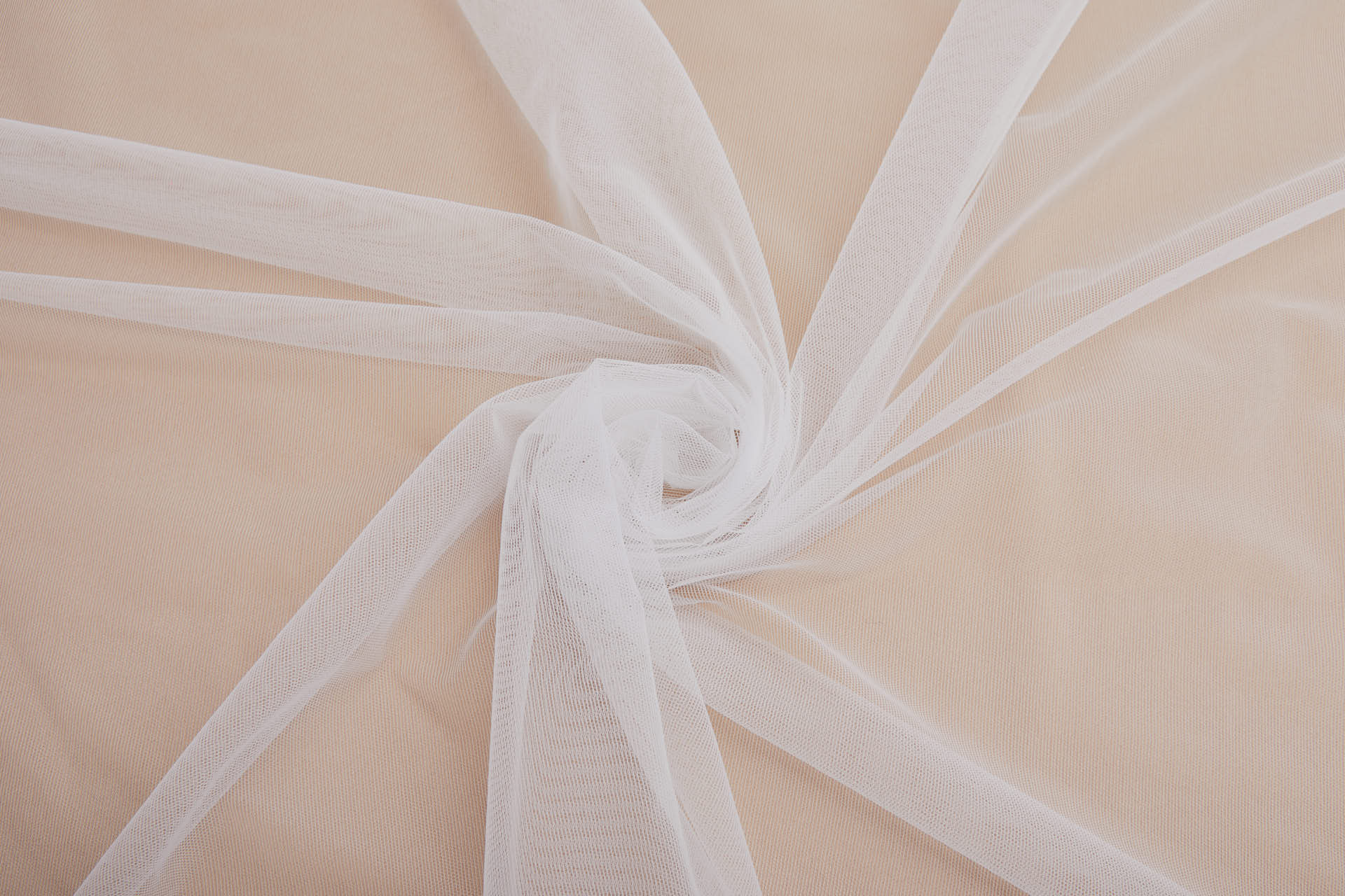 Stretch Illusion Tulle - Ivory fabric