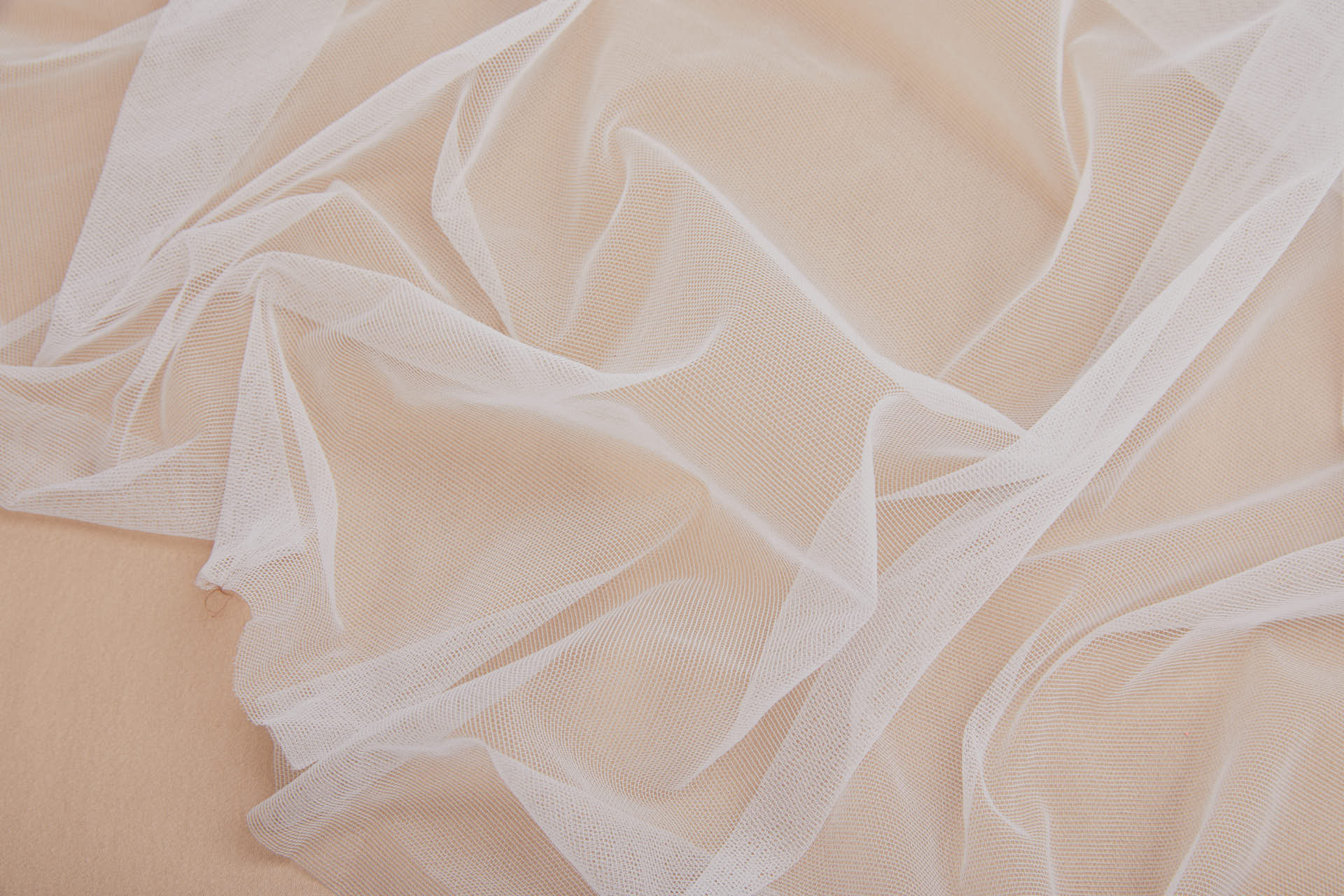 Stretch Illusion Tulle - Ivory fabric, image 4 of 5