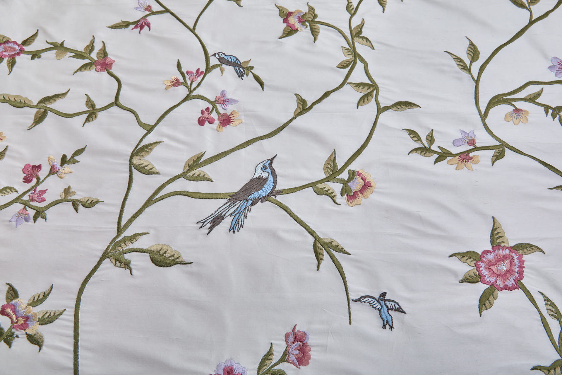 Bird Embroidery - Ivory fabric, image 11 of 11