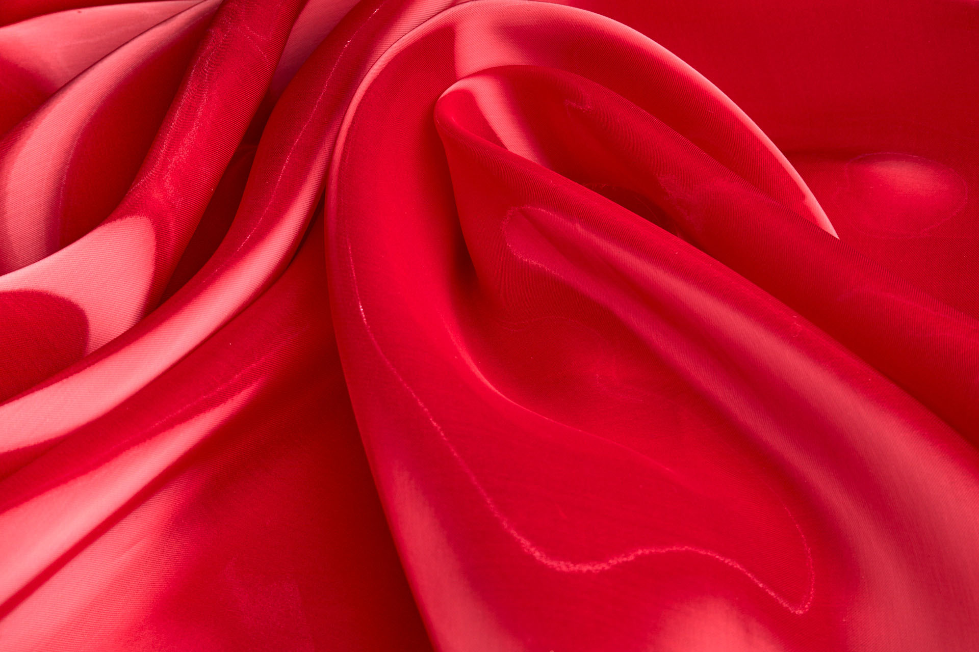 Heavy Weight Liquid Satin Organza - Red fabric, image 3 of 8