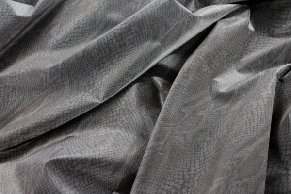 Black Charcoal Snakeskin Vinyl fabric, image 2 of 6