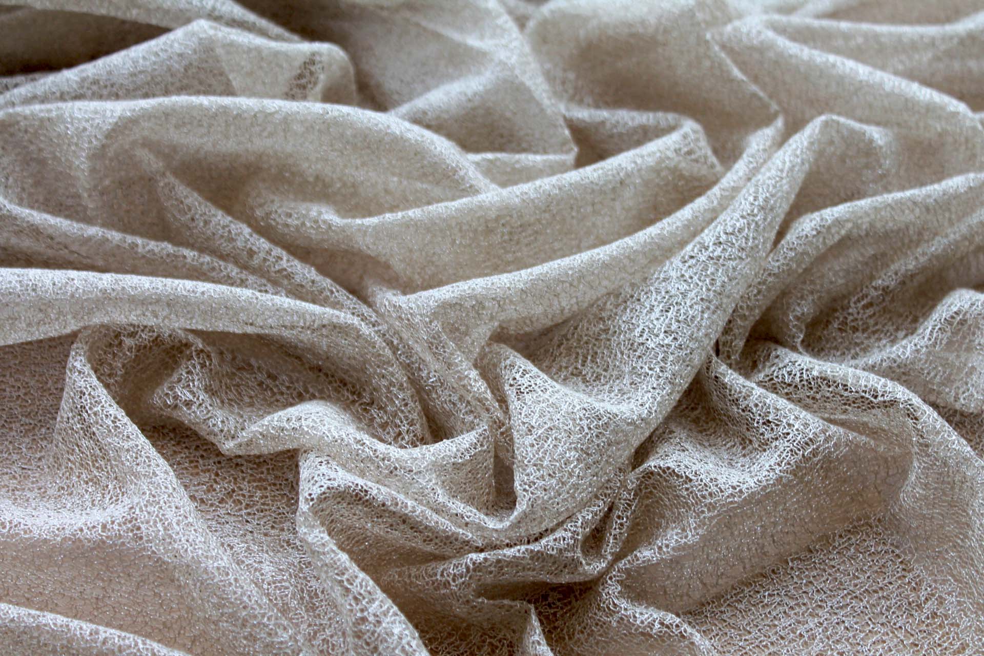 Sparkle Mesh - Oyster Silver fabric, image 2 of 5