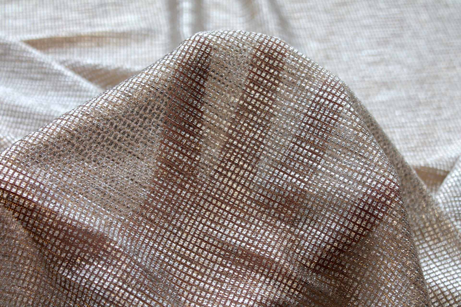 Sheer Shimmer Jersey - Silver/Gold fabric, image 3 of 7