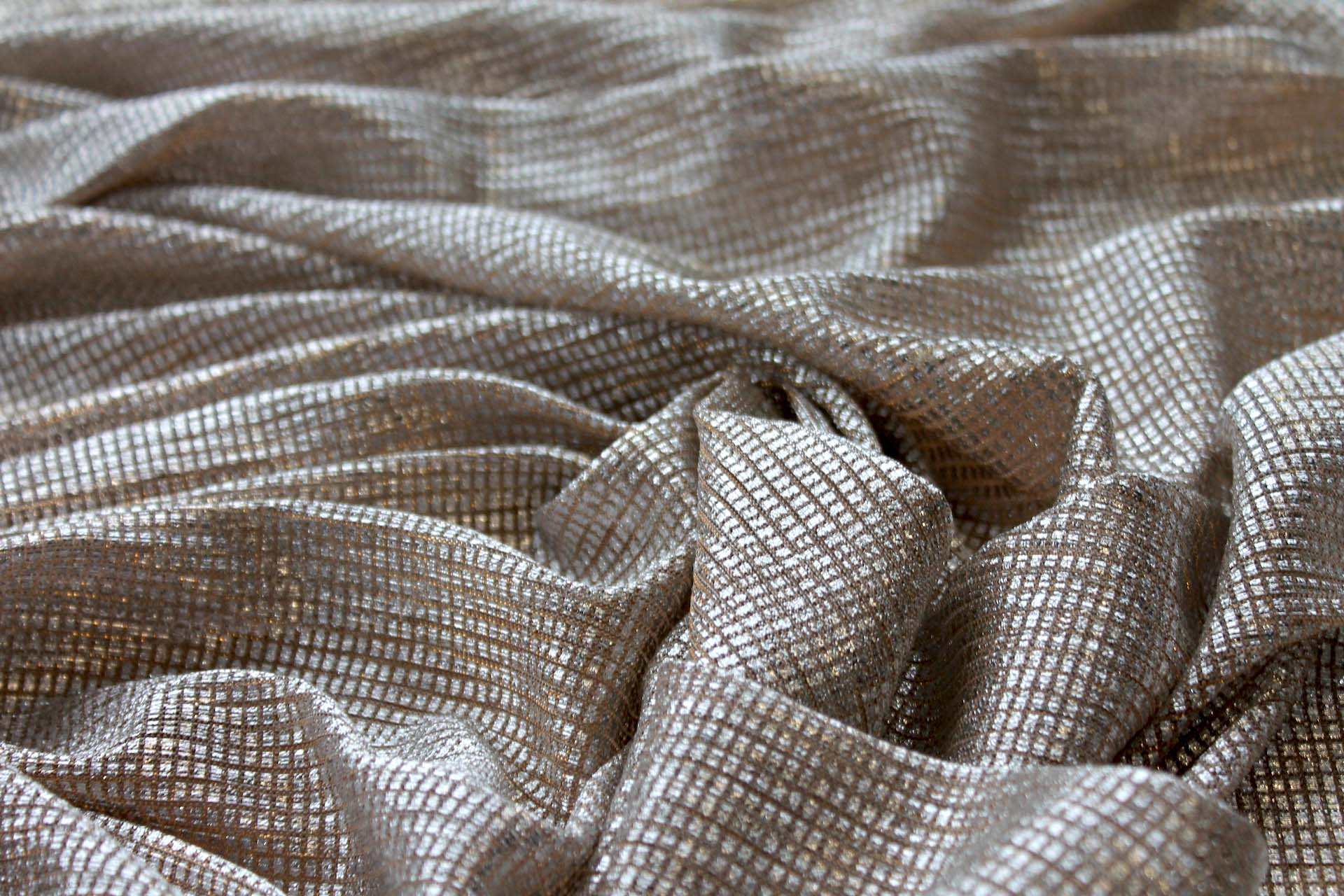 Sheer Shimmer Jersey - Silver/Gold fabric, image 7 of 7
