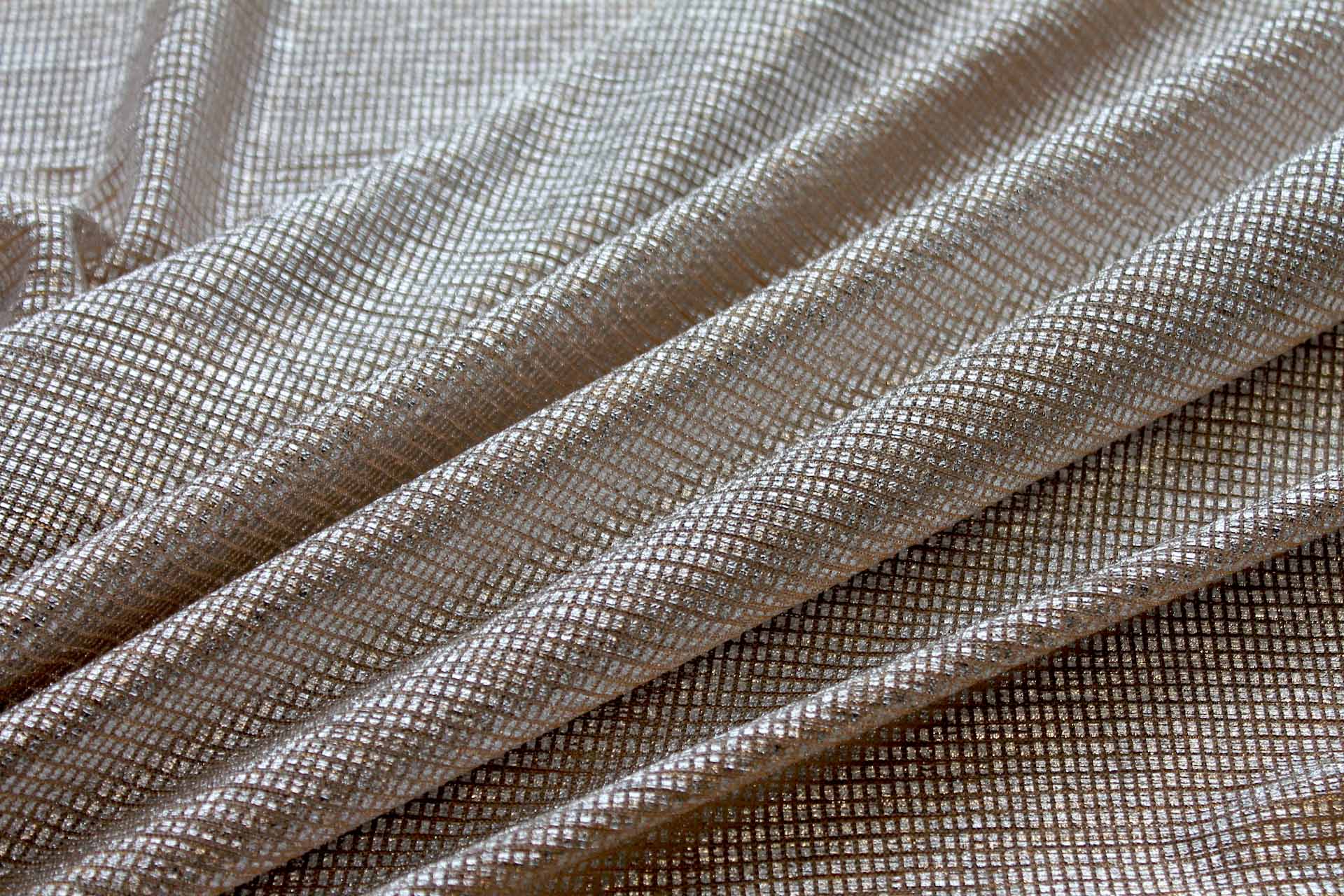 Sheer Shimmer Jersey - Silver/Gold fabric