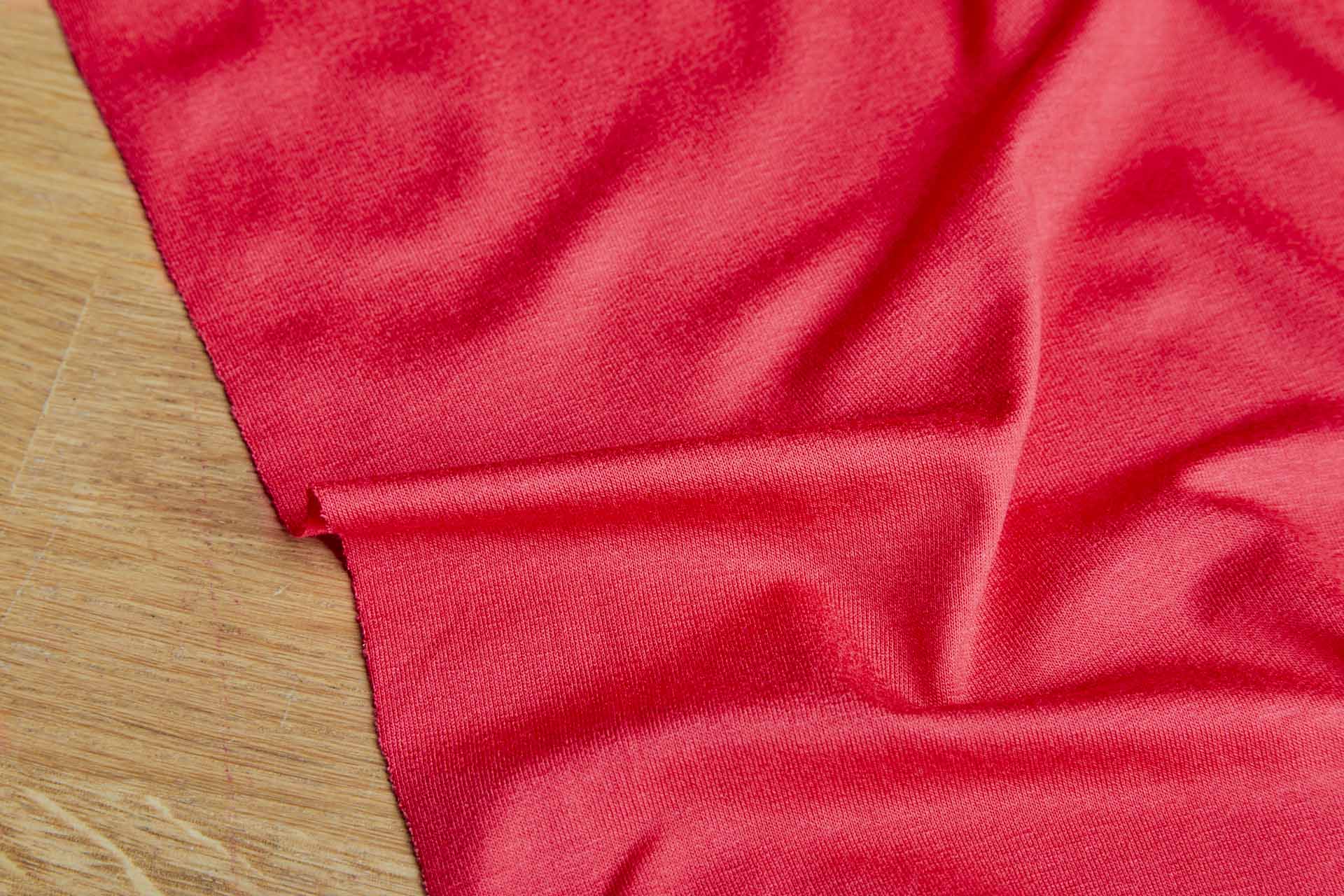 Soft Viscose Jersey - Coral - 1m Piece fabric, image 4 of 6