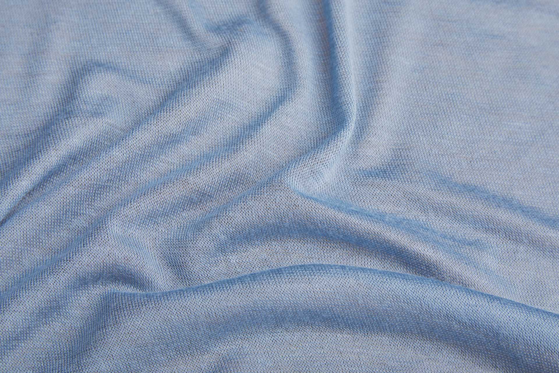 Lightweight Sheer Cotton Jersey - Dusty Blue fabric, image 2 of 5