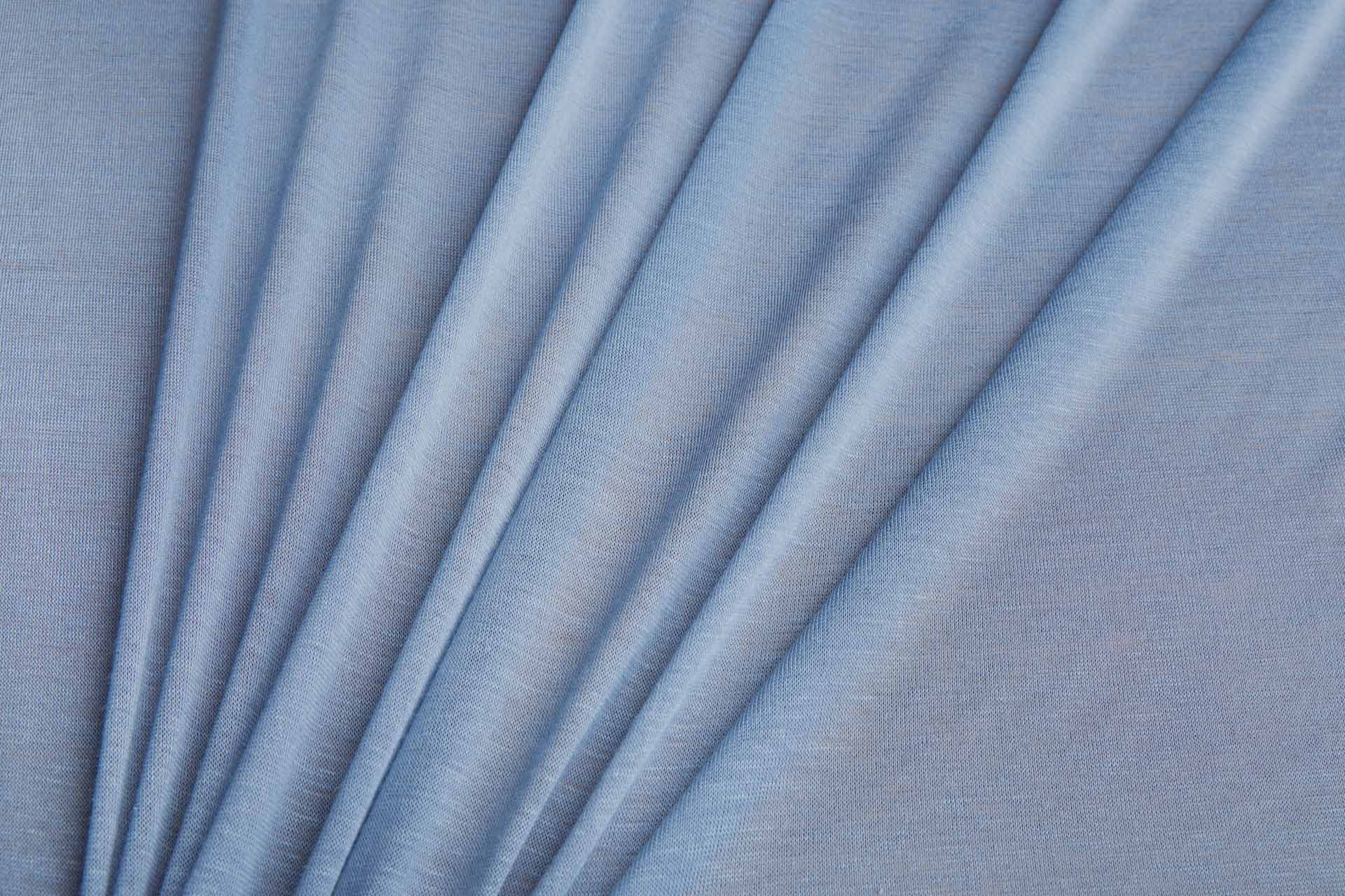 Lightweight Sheer Cotton Jersey - Dusty Blue fabric
