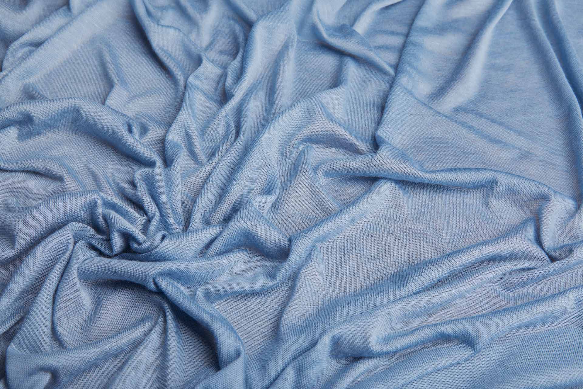 Lightweight Sheer Cotton Jersey - Dusty Blue fabric, image 3 of 5