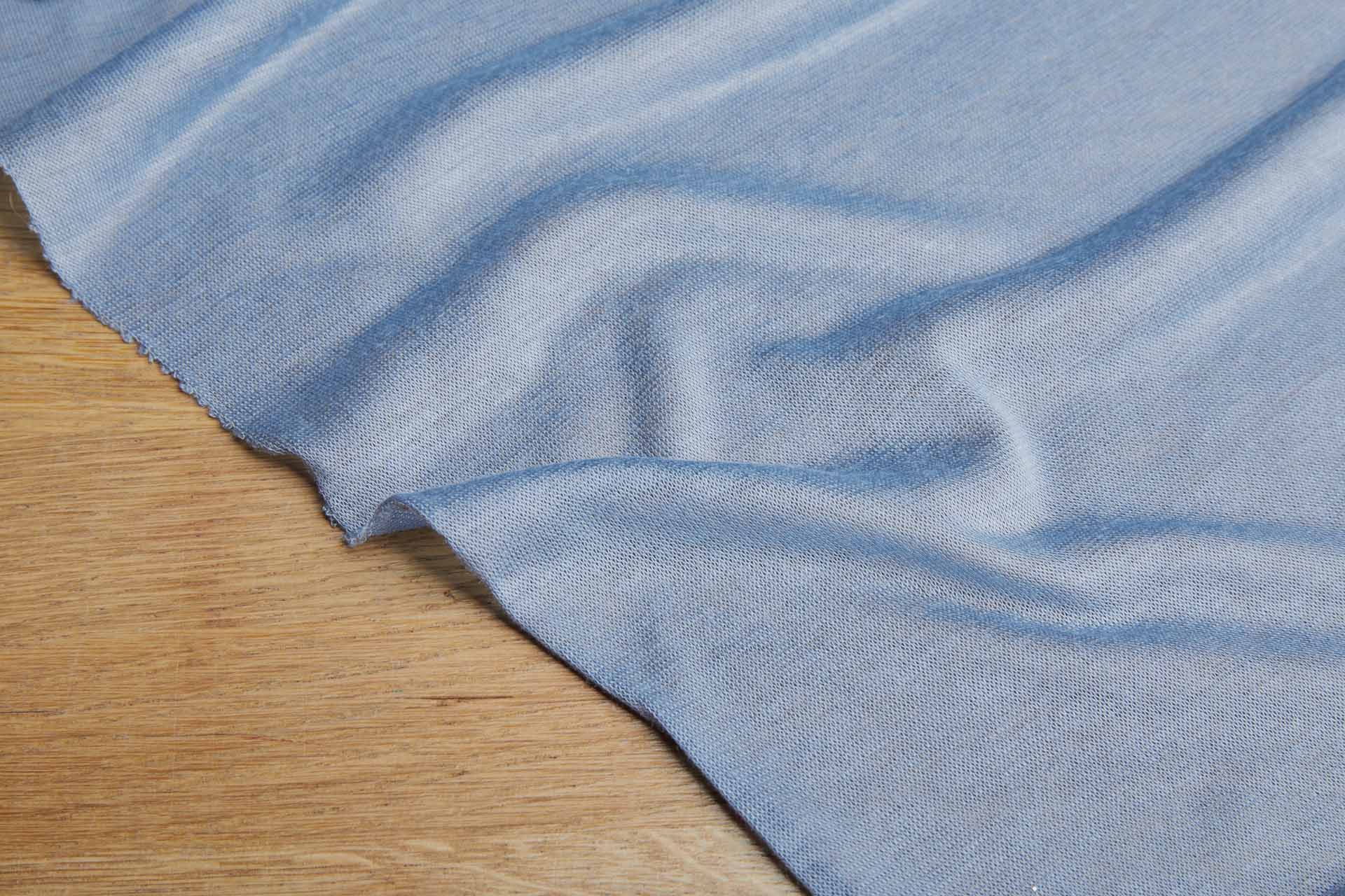 Lightweight Sheer Cotton Jersey - Dusty Blue fabric, image 4 of 5