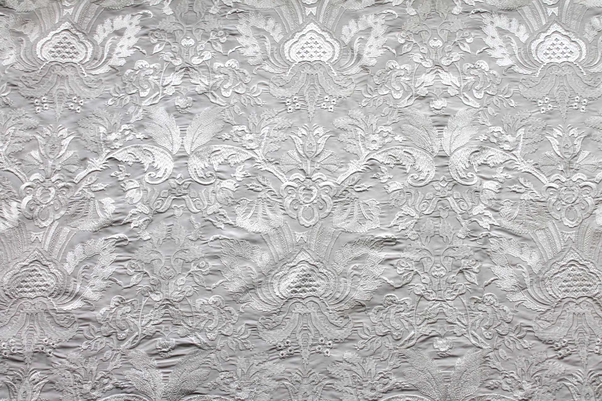 Heavy Jacquard Style Embroidery - Ivory fabric, image 7 of 7