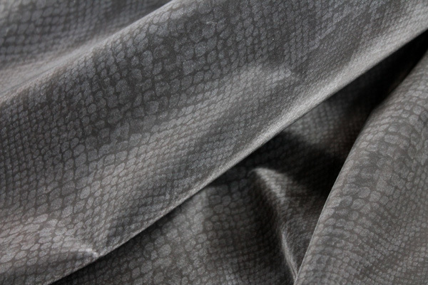 Black Charcoal Snakeskin Vinyl fabric, image 3 of 6