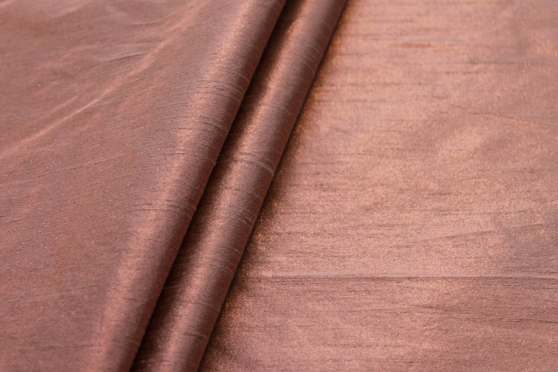 Metallic Poly Dupion - Copper fabric, image 2 of 7