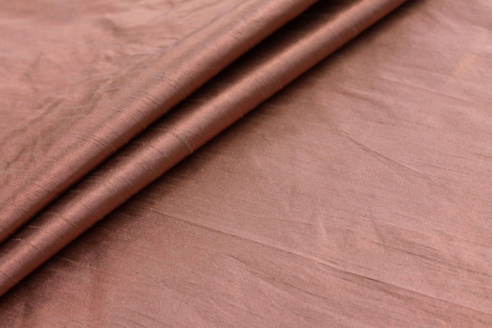 Metallic Poly Dupion - Copper fabric, image 3 of 7