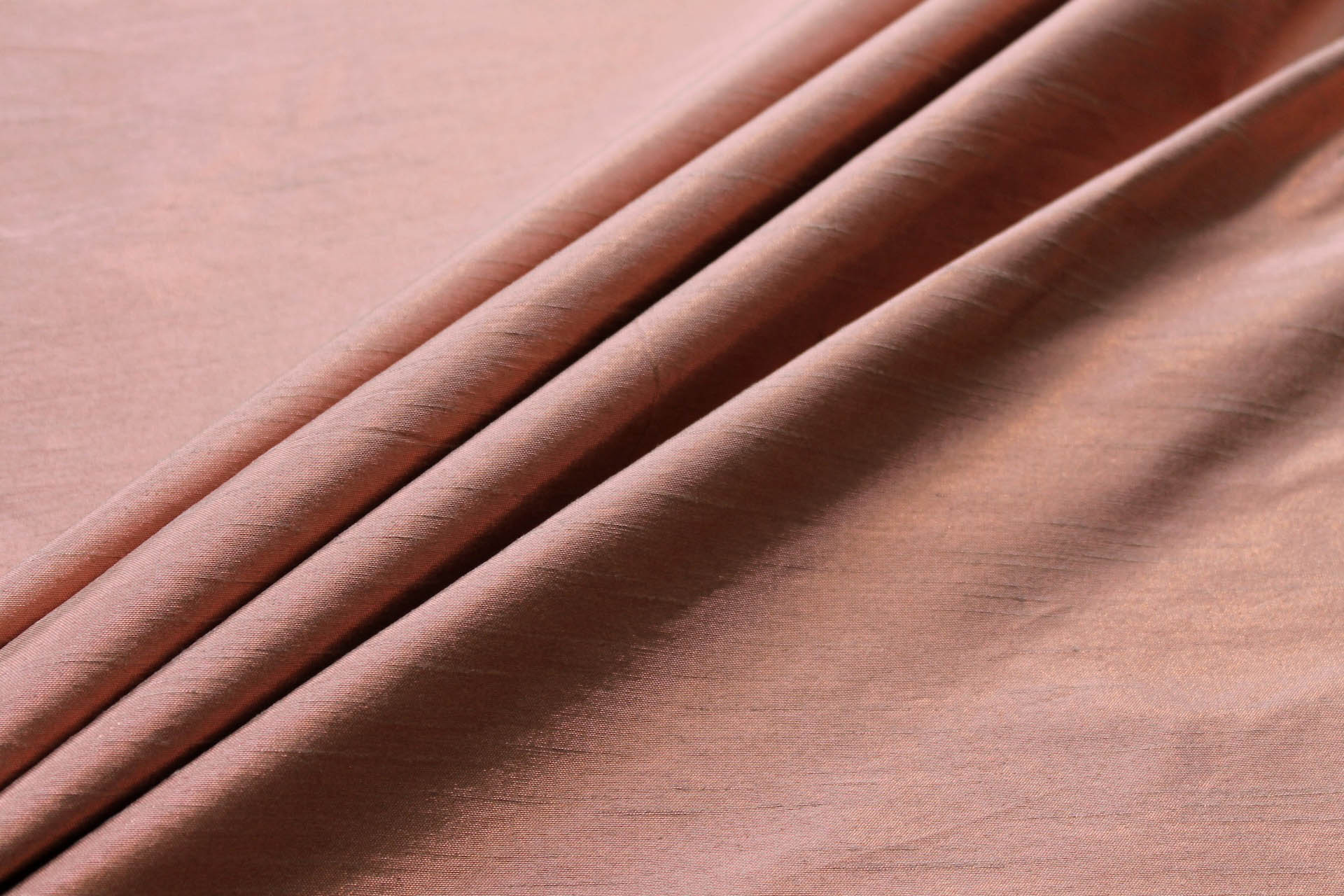 Metallic Poly Dupion - Copper fabric, image 5 of 7