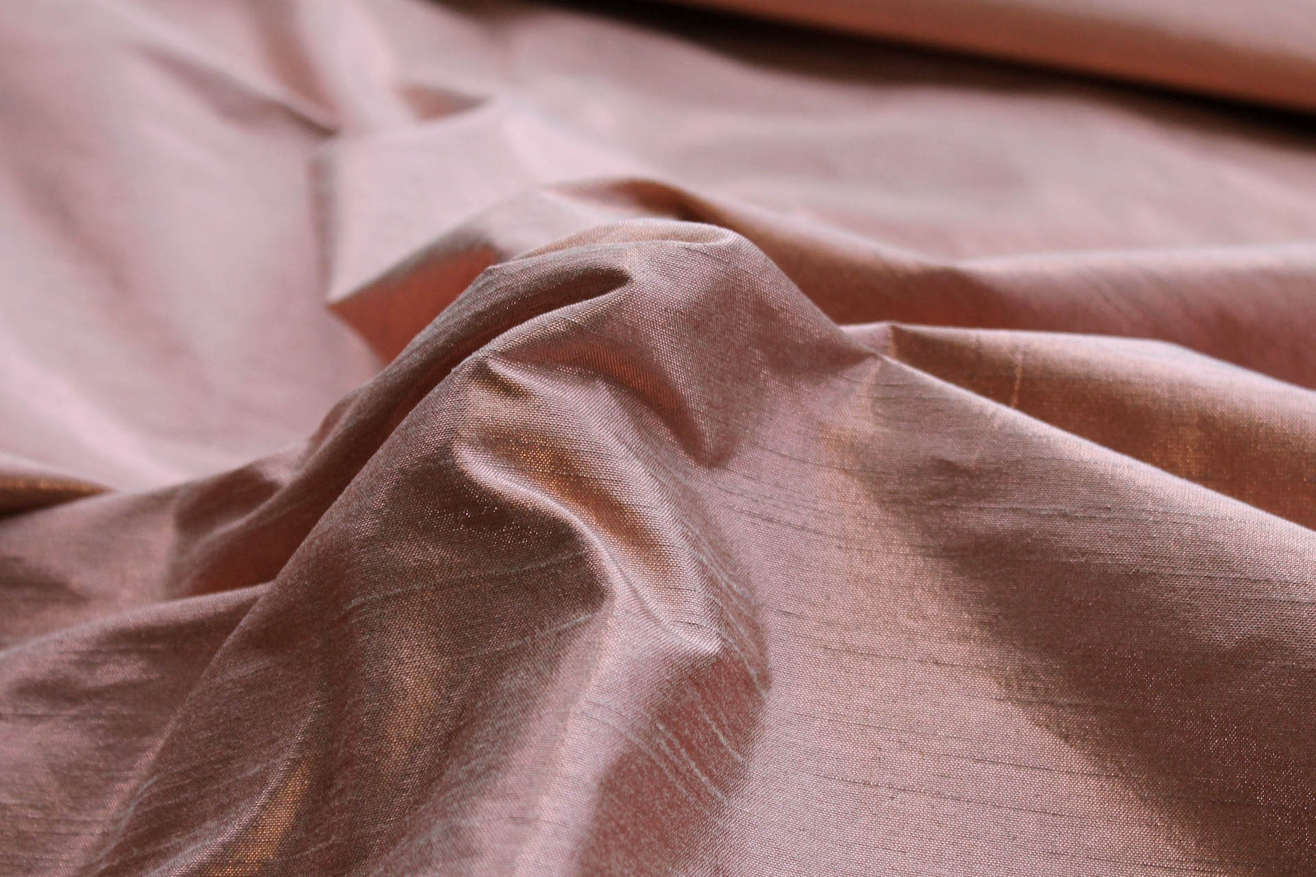 Metallic Poly Dupion - Copper fabric, image 7 of 7
